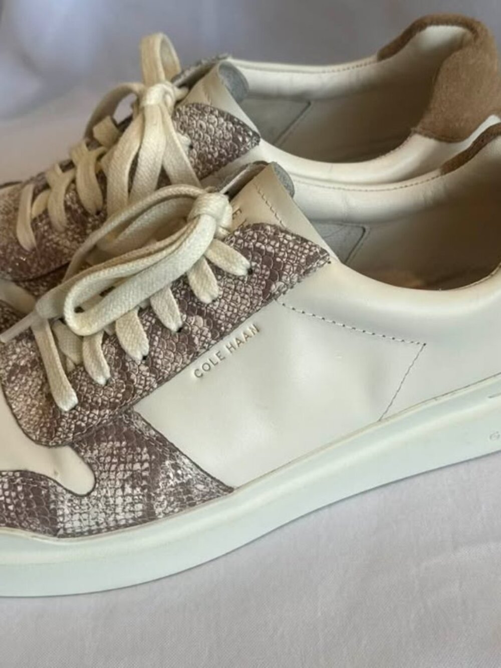 Cole Haan Grandseries Snake Print Leather Sneakers